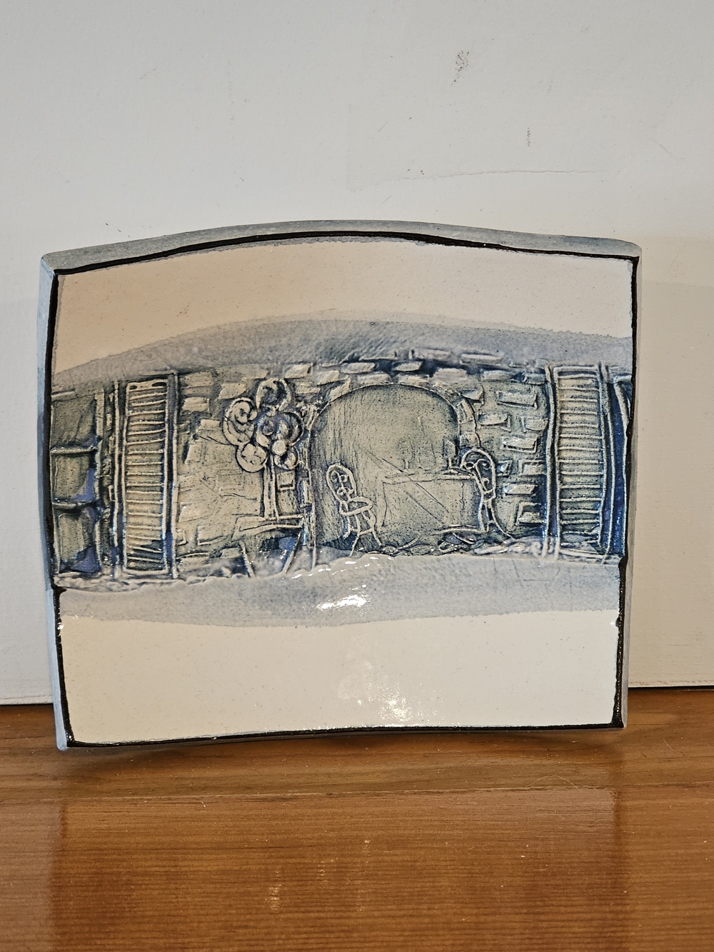 Vintage Handcrafted Studio Art Pottery Footed Slab Dish